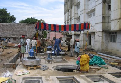Bild von der Baustelle der Universität SRM College Chennai