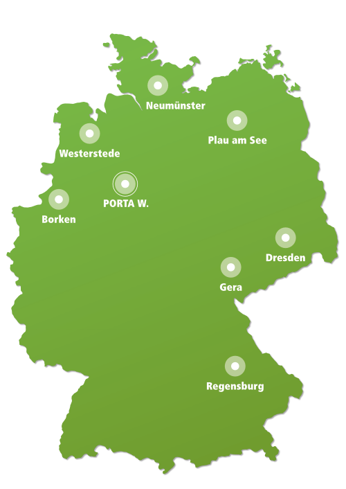 Deutschlandkarte mit Veranstaltungsorten