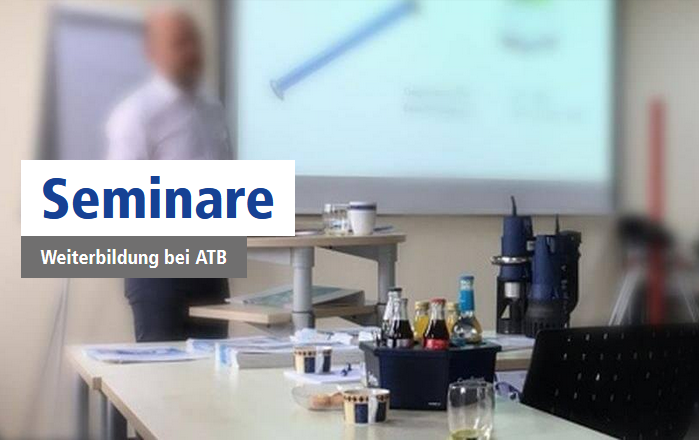 Seminare in den Schulungsräumen von ATB WATER