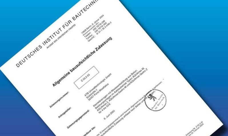 AQUAmax® erhält als 1. Kleinkläranlage in Deutschland die allgemeine bauaufsichtliche Zulassung für Nitrifizierung.