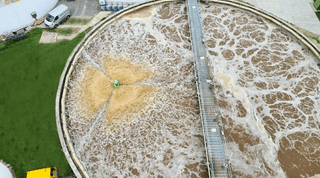 Abwasserbelüftung in einer Biogasanlage