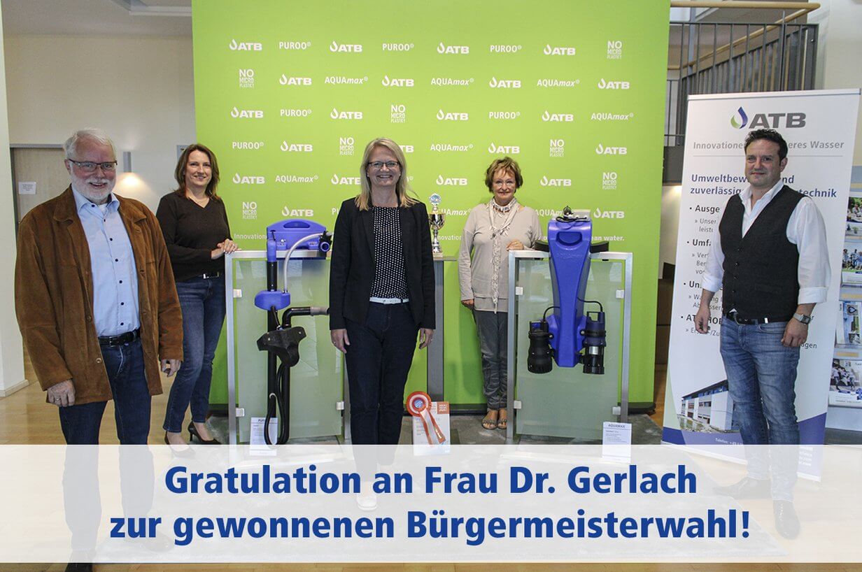 Besuch Sonja Gerlach Gratulation Besuch der Bürgermeisterkandidatin Sonja Gerlach bei ATB