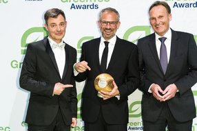 Markus Baumann mit der Jury der GreenTec Awards