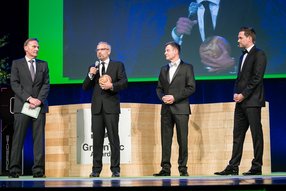 Markus Baumann bedankt sich für den GreenTec Award 2014