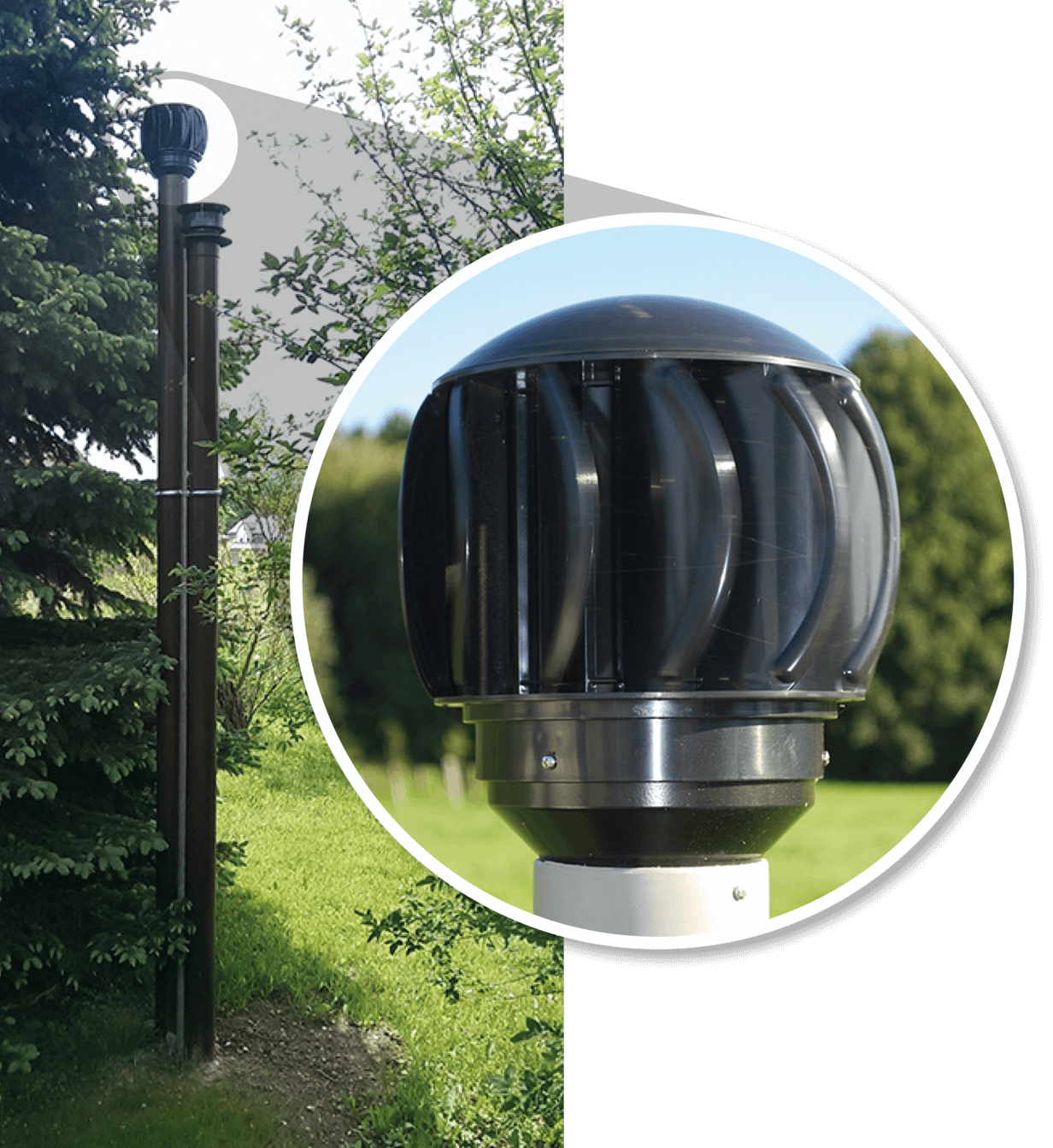 FILTEOO ® ONE Windventilator zur Belüftung der Anlage