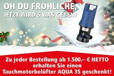 Zu jeder Bestellung ab 1500€ netto gibt es einen AQUA 3S geschenkt!